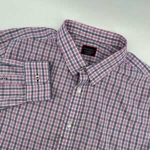 UNTUCKIT‎ XX-Large Slim Fit Wrinkle Free Pink Blue Checkered Shirt